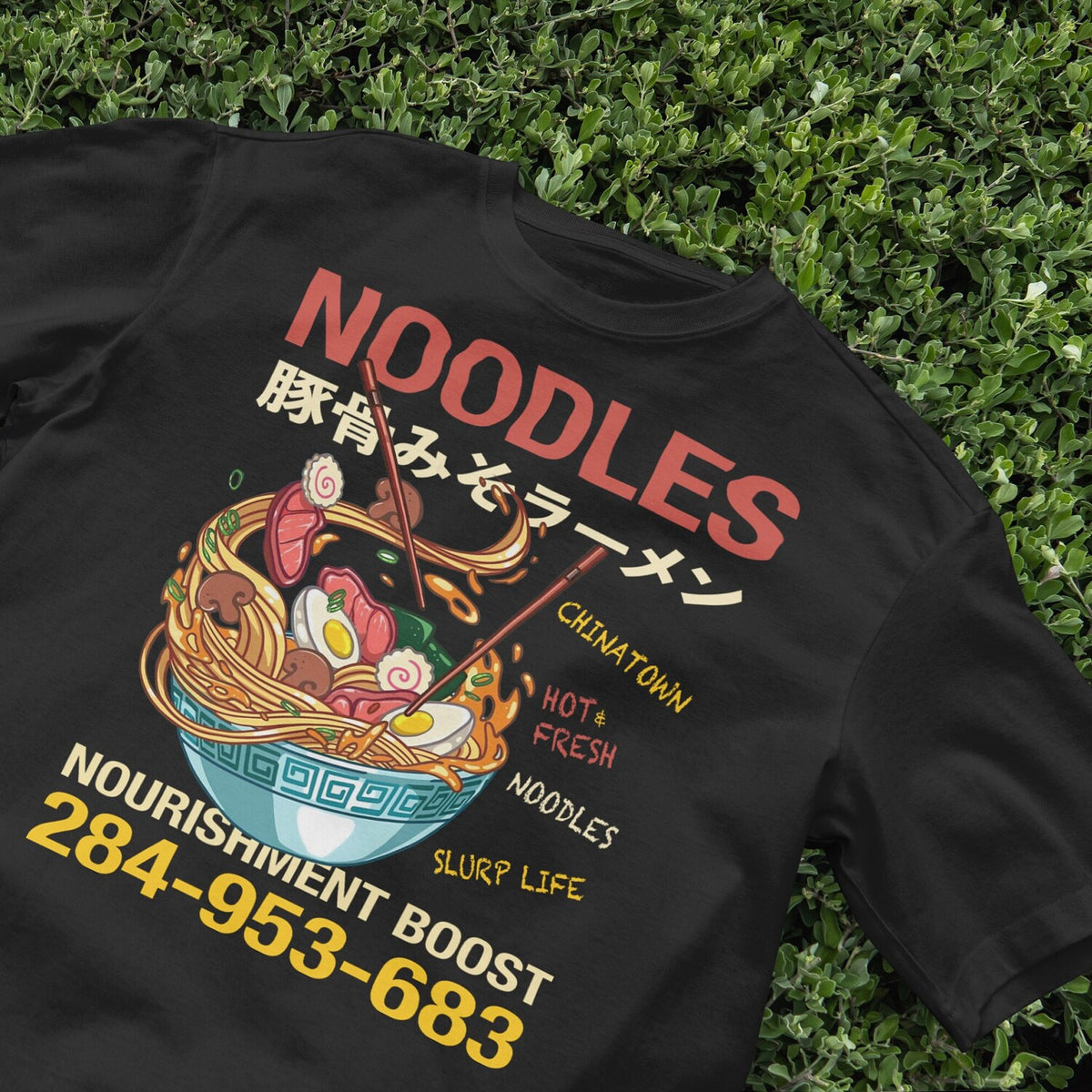 Cute Ramen Noodle T-Shirt, Japan Foodie Graphic Tee, Tokyo Aesthetic Top, Harajuku Fashion, Vintage Minimalist Y2K Style, Retro Food Apparel