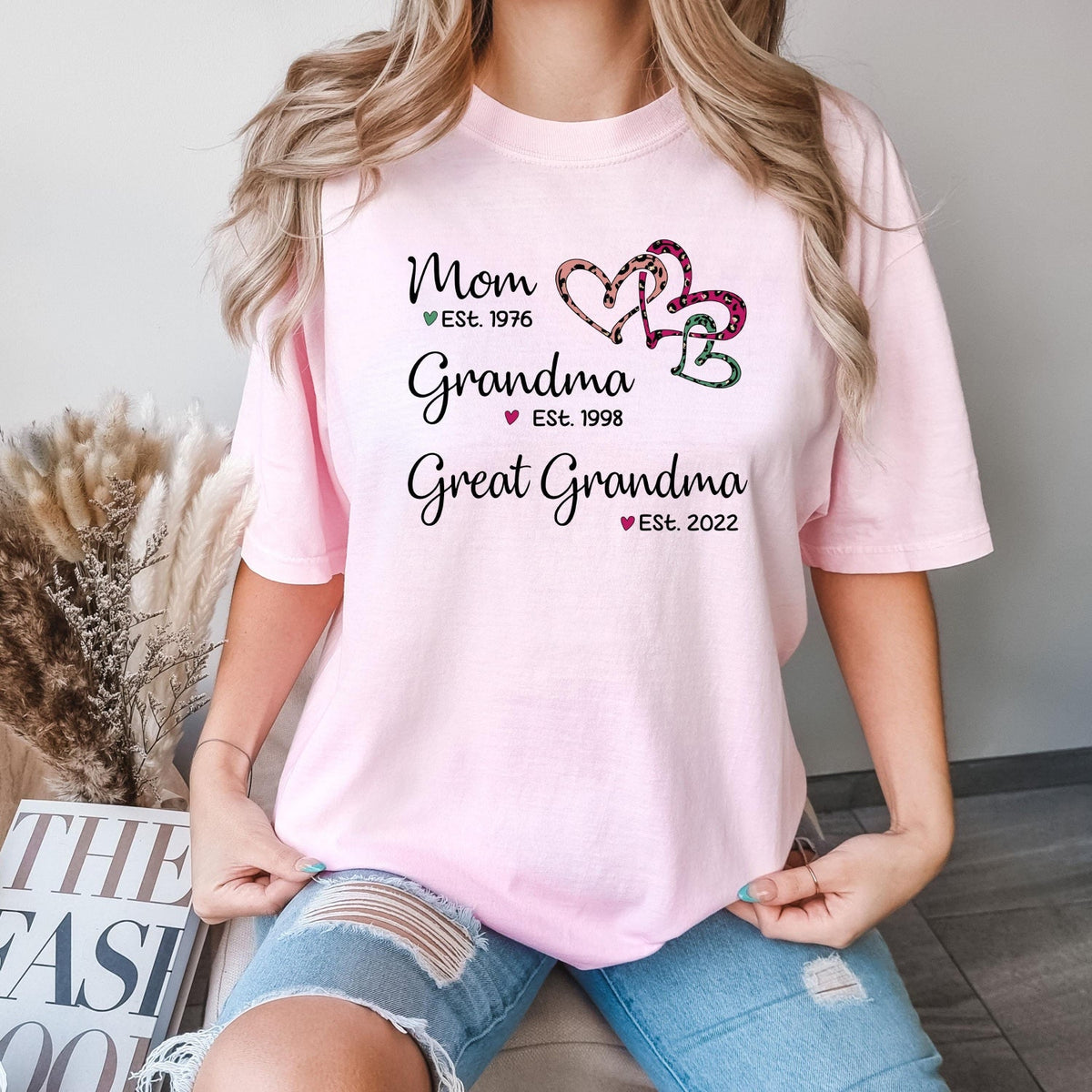 Comfort ColorsÂ® Mom Grandma Great- Grandma T-Shirt, Birthday Grandma Shirt, Pregnancy Announcement, Gift for Grandma, Great Grandma Gift