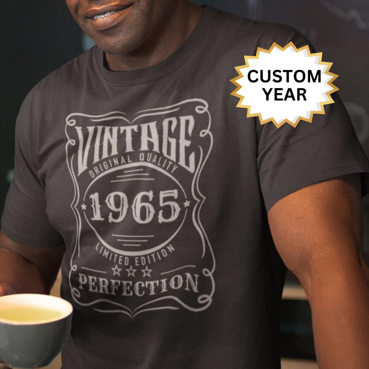 60th Birthday Gifts for Men, 1965 Birthday Shirts for Men, Custom 1965 Vintage t-shirt, Personalized 60th Gifts Ideas Man, 60 Birthday Shirt