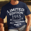 Men's 70th Birthday Gift T-Shirts â Limited Edition 1955 All Original Parts Funny Cotton Tee 70 Years Old