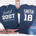Personalized 2007 18th Birthday T-Shirt: Custom Name Edition, Official Teen Gift