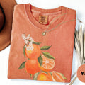 Vintage Orange Shirt, Art Graphic Fruit Shirt, Pastel Drawing Oranges Shirt, Foodie Vintage Graphic Shirt, Aesthetic Fruit Shirt, Flowers