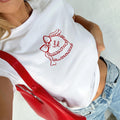Love You Coquette Heart Cake  90s Style Baby Tee, Coquette Baby Tee, Gift For Her, Cute Coquette Valentines Day Gifts For Her