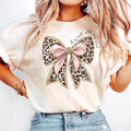 It Is Well With My Soul Shirt, Pink Coquette Bow Religious Shirt, Coquette Bible Verse T-Shirt,Coquette Christian Girl Gifts,Leopard Bow Tee