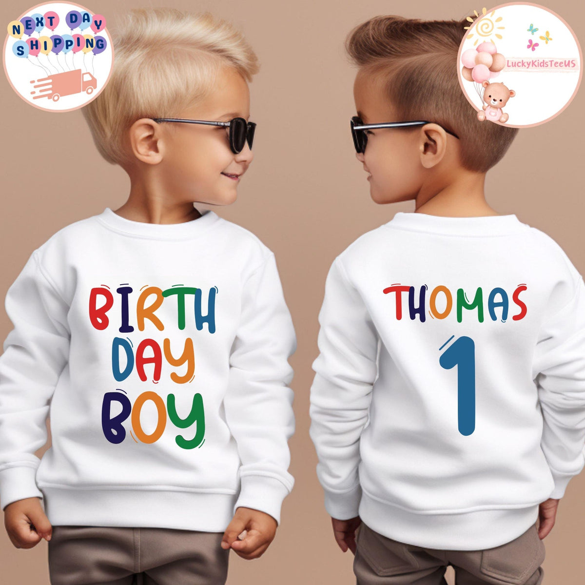 Personalized Birthday Boy Shirt, Custom Birthday Toddler Sweatshirt, Kids Named Birthday T-Shirt, Birthday Party Baby OnesieÂ®, Birthday Gift