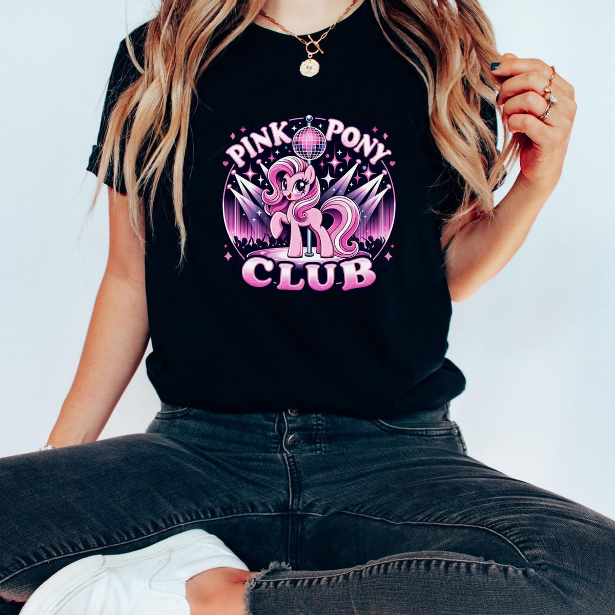 Pink Pony Club T-Shirt: Retro Cowgirl Disco Tee
