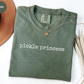 Comfort ColorsÂ® Pickle Princess Shirt, Pickle Lover Tee, Cute Pickle Shirt, Pickle Queen Shirt, Foodie TShirt, Funny Snack Lover Gift