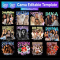 Editable Canva 90s Birthday Tee Template: Face Photo Custom Design, Personalized Gift