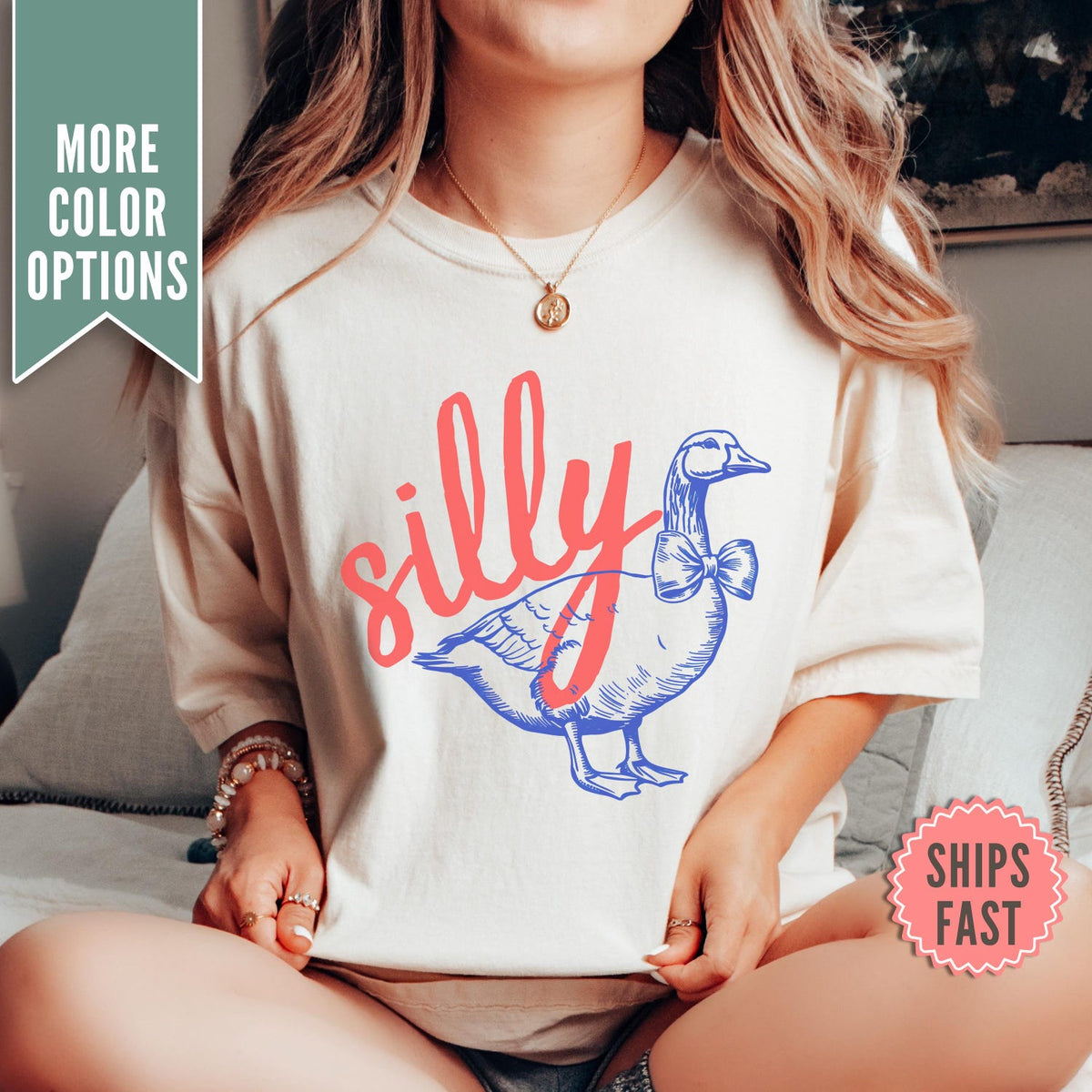 Silly Goose Shirt, Comfort ColorsÂ® Silly Goose TShirt, Aesthetic T-shirt's, Funny Shirt Gift, Trendy Tee Retro Funny Meme Gift, Funny Goose