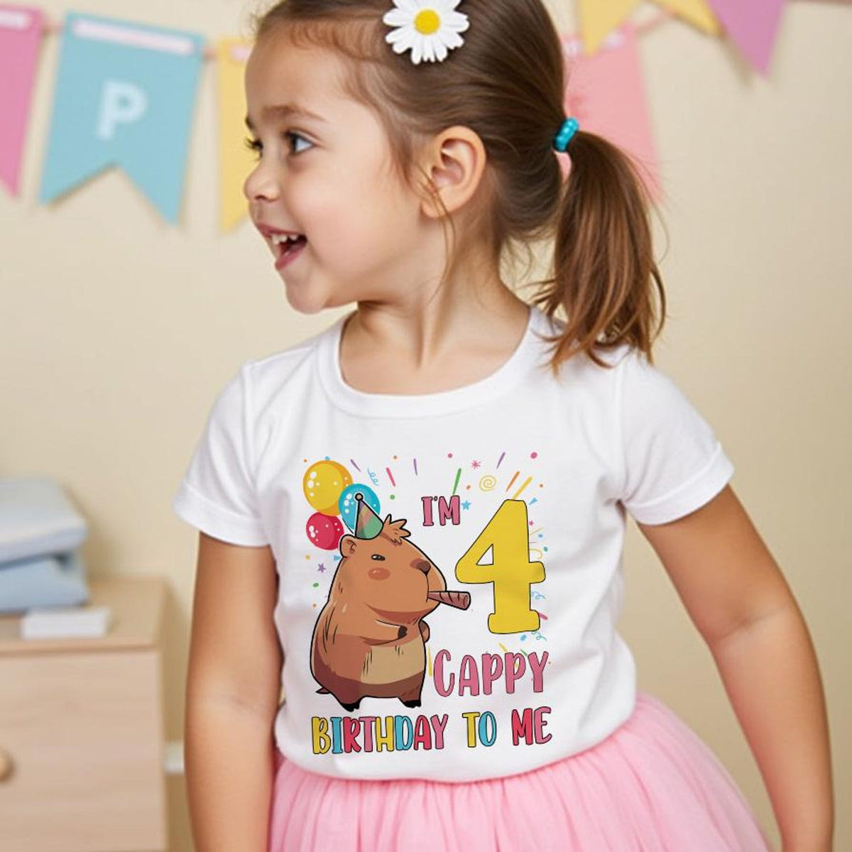Capybara Birthday Youth Tee, Kids Personalized Shirt, Cute Animal Birthday Gift, Custom Capybara Kids Shirt, Children's Birthday Party Shirt