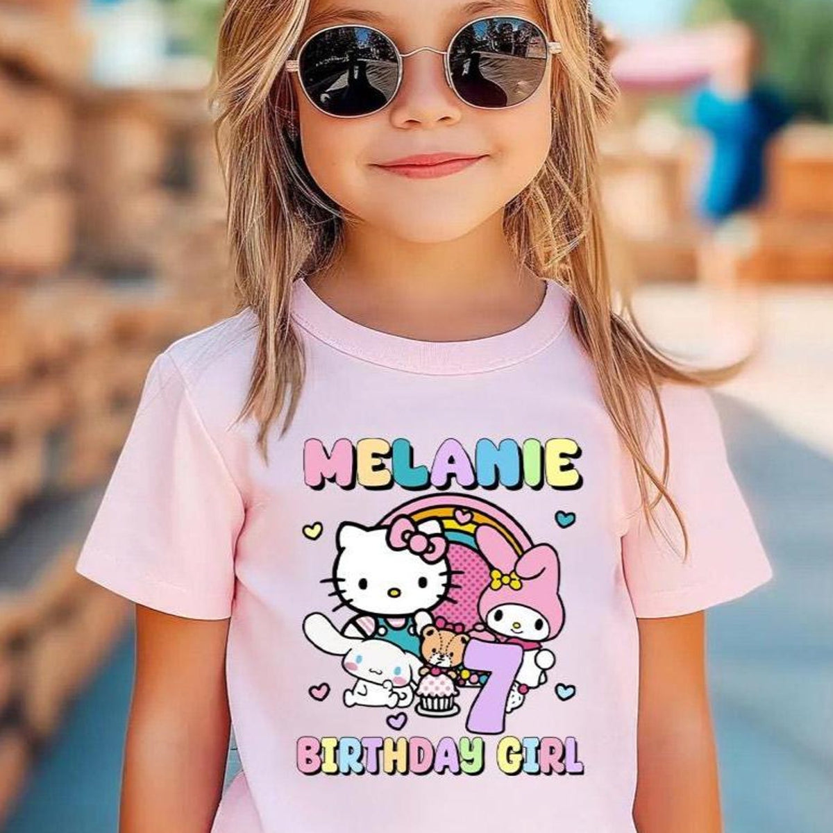Kawaii Birthday Girl T-Shirt, Kawaii Cat Birthday Theme Party Shirt, Birthday Girl Family Shirts, Birthday Kitty T-Shirt, All sizes