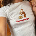 Graphic Curious George Baby Tee - good morning pancakes shirt, cute pancake graphic top, trendy baby tee, y2k babytee kids nostalgic cartoon
