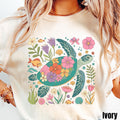 Floral Sea Turtle Shirt, Comfort ColorsÂ® Summer Beach Lover Shirt, Coastal Aesthetic Turtle Lover Gift, Ocean Lover Gift, Beach Vacation