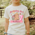 Personalized Capybara Birthday T-Shirt Any Age, Cute Capybara Party Outfit, Custom Capybara Shirt for Girl ANY AGE, Gift for Birthday Girl