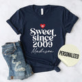 Personalized 16th Birthday Shirt, Sweet Since 2009 Shirt, Custom Name Sweet Sixteen Tee, Cute Birthday Party Shirt For Daughter Niece Sister