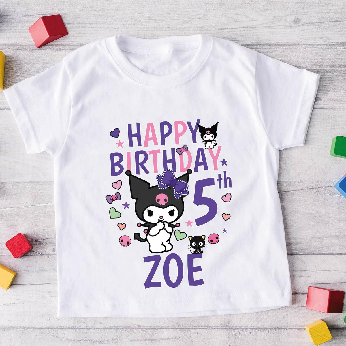 Kuromi Kawaii Characters, Kitty Birthday Shirts, Kuromi Shirt, Cute Shirt, Girl Shirt, Cat Girls Shirt, Cute Hello, Anime Manga Shirt, Anime