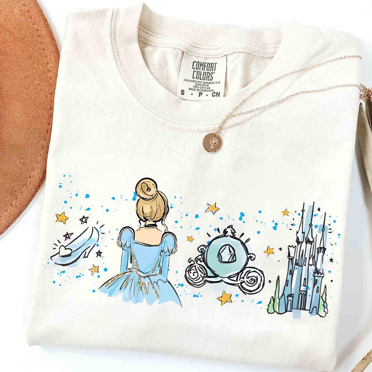Watercolor Disney Cinderella Princess T-Shirt, Cinderella Tee, A Dream Is A Wish Your Heart Makes, Girly Aesthetic, Disney Girls Trip 2025