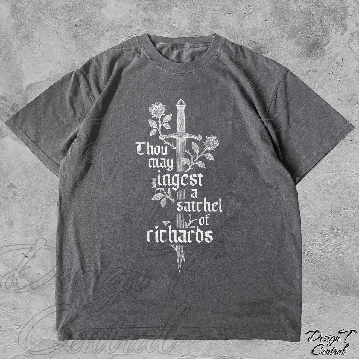 Funny Medieval T-Shirt: Thou May Ingest, Ren Faire Knight Shirt