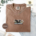 Embroidered Dragon and Daisies T-Shirt, Comfort Colors Floral Tee, Cute Fantasy Reader Shirt, Cozy Gift for Book Club Librarians