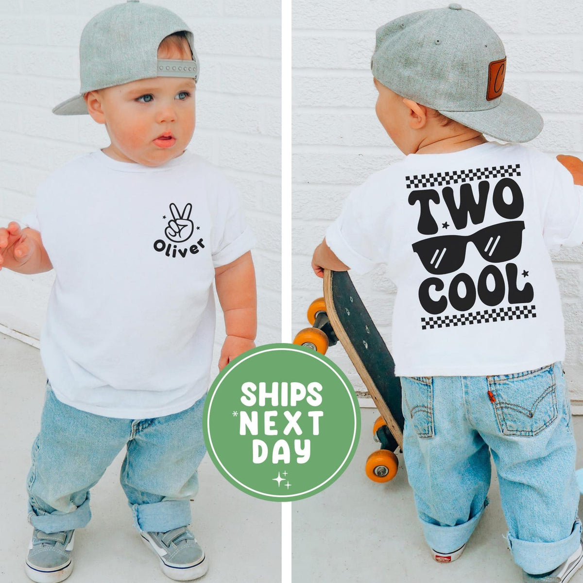 Personalized Two Cool Shirt, Two Cool with Shades Shirt, 2nd Birthday Shirt, Second Birthday Shirt, 2nd Birthday Shirt, Cool Birthday Shirt