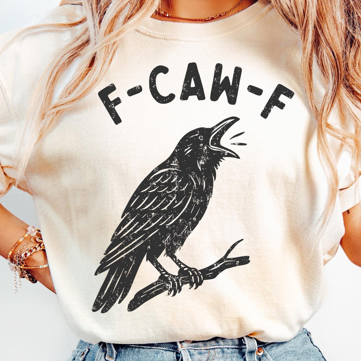 Funny Shirt svg - f-caw-f Cut File - Crow png - Sarcastic - svg - dxf - png - Silhouette - Cricut - Digital File