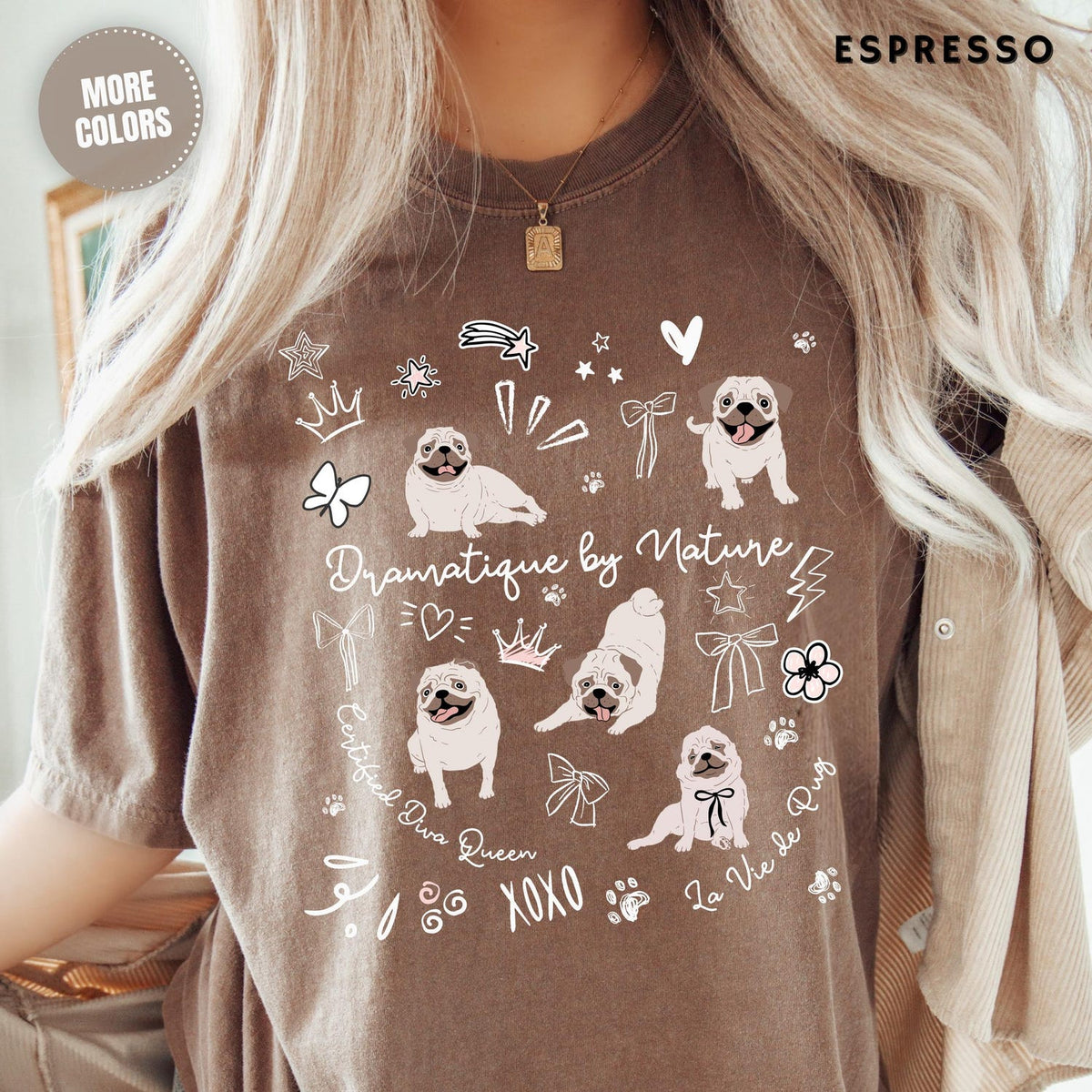 Comfort Colors Pug Shirt Funny Dog Graphic Tee Sarcastic Dog Lover Gift Friends Oversized Coquette Aesthetic tee Cute Pug Lover T shirt