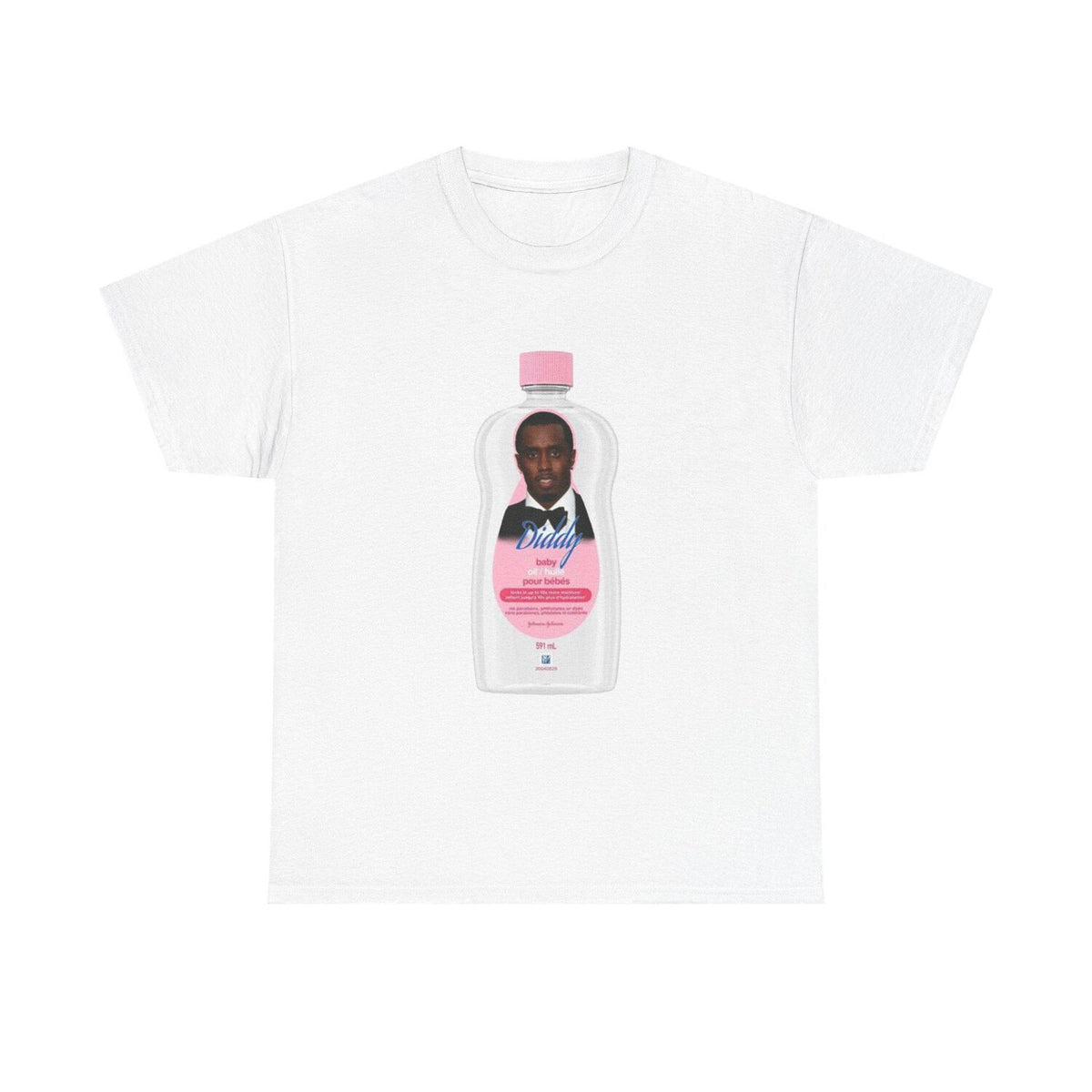 Diddy Party Baby Oil Funny Unisex Heavy Cotton Tee - Quirky Gift, Casual Wear, Weekend Vibes, Birthday Humor, Conversation Starter