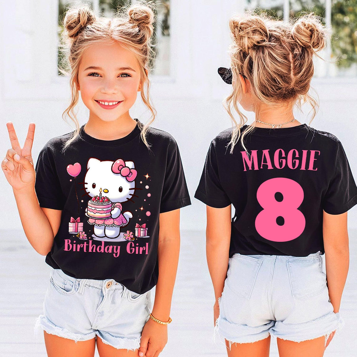 Personalized Hello Kitty Birthday Shirt: Custom Family Matching Outfit