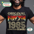 Vintage 1985 40th Birthday T-Shirt: Customizable Name/Month Retro Gift for Men