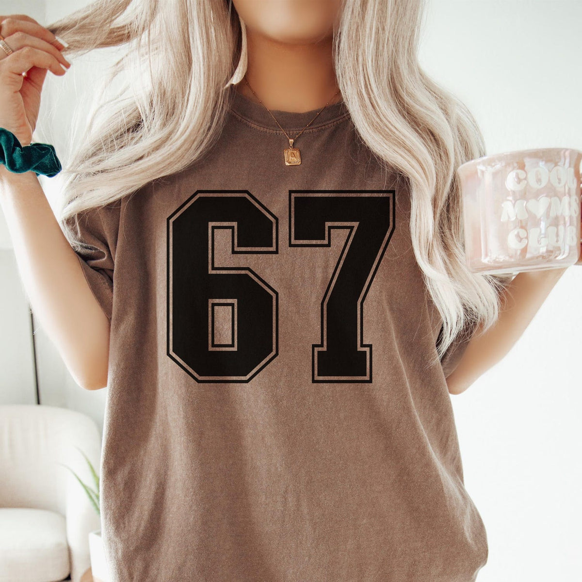 Comfort ColorsÂ® Six Seven Meme Shirt for Women, 6 7 Memes Tee Shirts, Funny Number Meme Tshirt, Viral Gen Z Meme Saying T-Shirt, Retro Pun