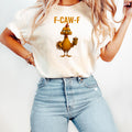 Funny Rooster Meme Comfort ColorsÂ® Shirt, F-CAW-F Chicken Humor Tee, Silly Farm Animal Graphic Top, Birthday Gift for Men Women