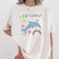 i eat cement - unisex t shirt, funny animal t shirt, meme t shirt, funny drawing t shirt, silly goose, joke t shirt, funny graphic tee