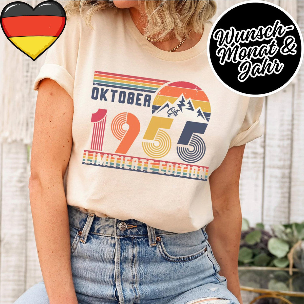 70 Geburtstag Retro Shirt â 1955 Vintage Sweatshirt Geschenk â 70 Jahre Hoodie fÃ¼r Damen / Herren â T-Shirt fÃ¼r Ehefrau oder Ehemann