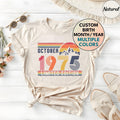 Retro 1975 50th Birthday Shirt: Vintage Bday Hoodie, Gift for Husband & Wife