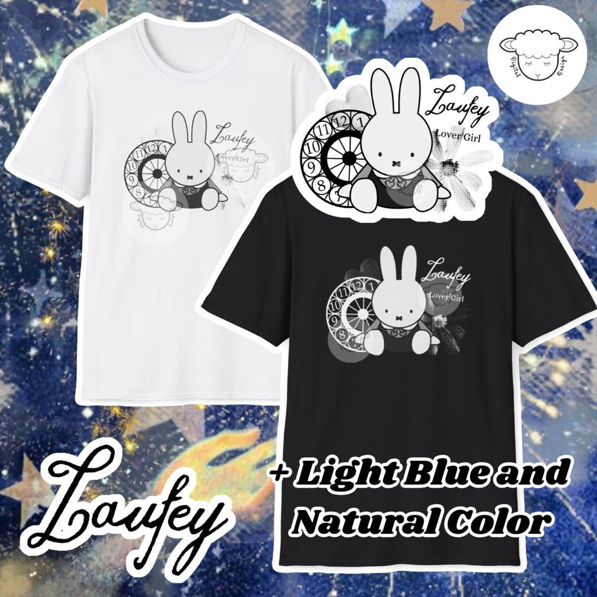 Miffy x Laufey, A Matter of Time, Album Lover Girl Tee, Laufey Tee, Miffy tee