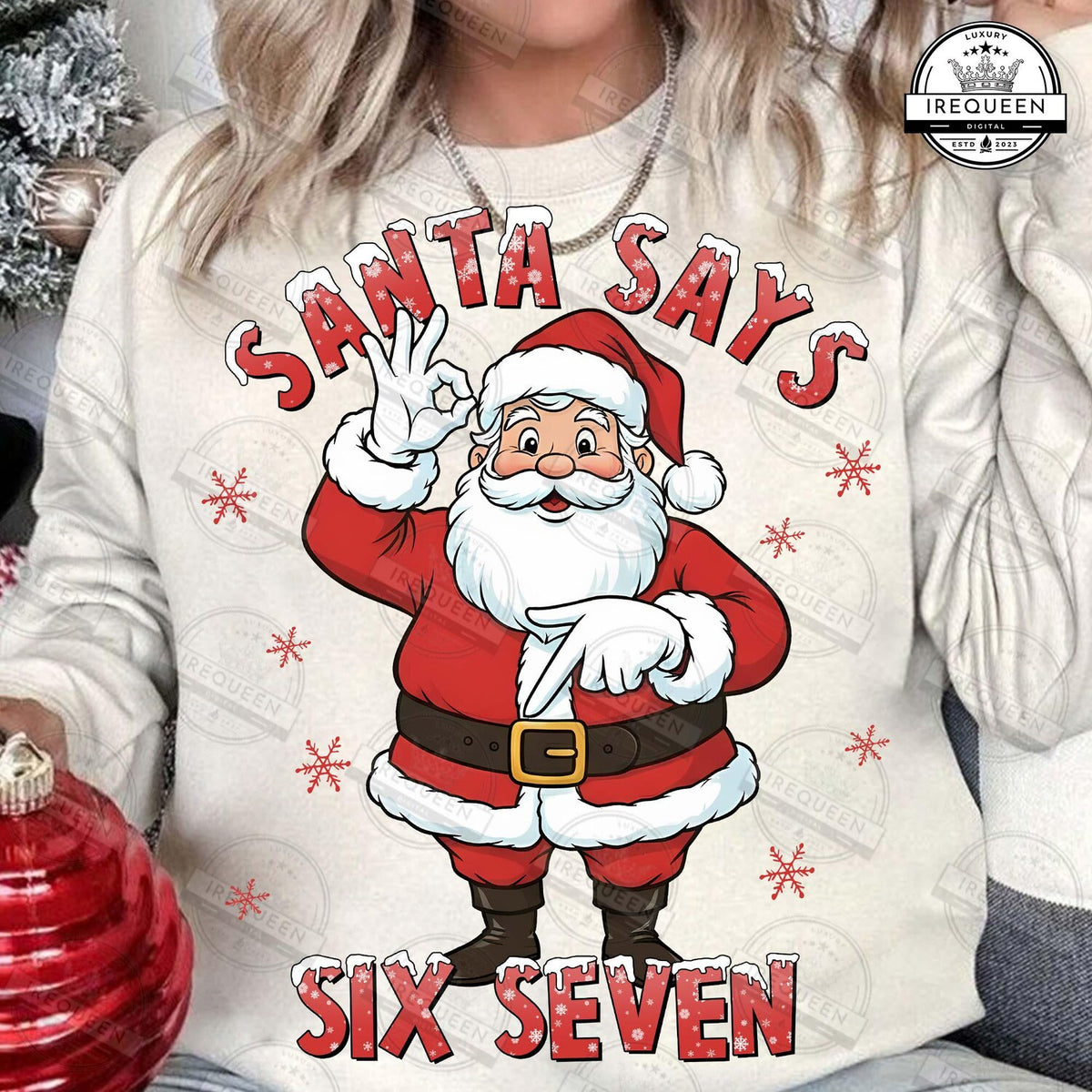 Funny Santa Six Seven Meme Christmas Png, Viral Funny Saying 6 7 Png, Trending Social Media Humor Png, 6 7 Png, Internet Joke, Digital File