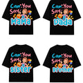 Can You Say Mama Dada Sister Brother Shirt | Family Matching T-Shirts | Cute Baby Shower Gift | New Parents Outfit | Toddler Birthday Tee