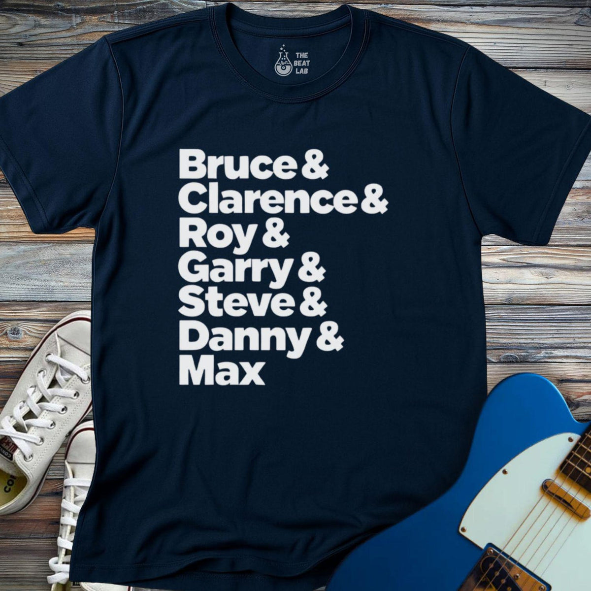 Custom Bruce & The Band Music T-shirt, Bruce Springsteen tribute shirt, E Street Band American Rock 1972 tee, Clarence Roy Garry Steve Danny