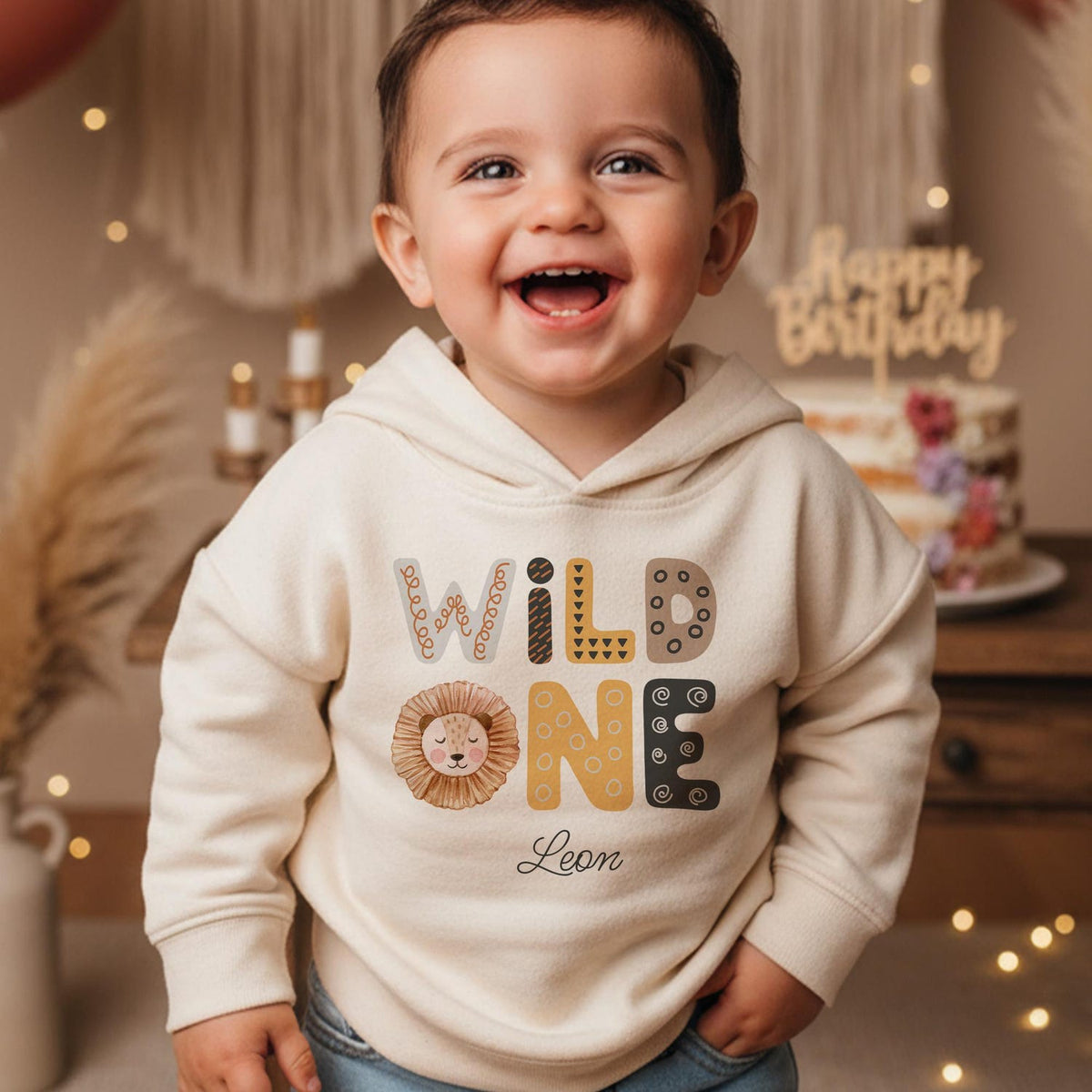First Birthday Sweatshirt / Hoodie - Wild One Name, personalized, shirt, 1st birthday gift, birthday outfit child, boy girl