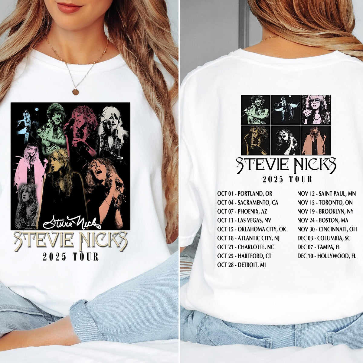 Stevie Nicks 2025 Tour Shirt: Vintage Rock Concert Unisex Tee