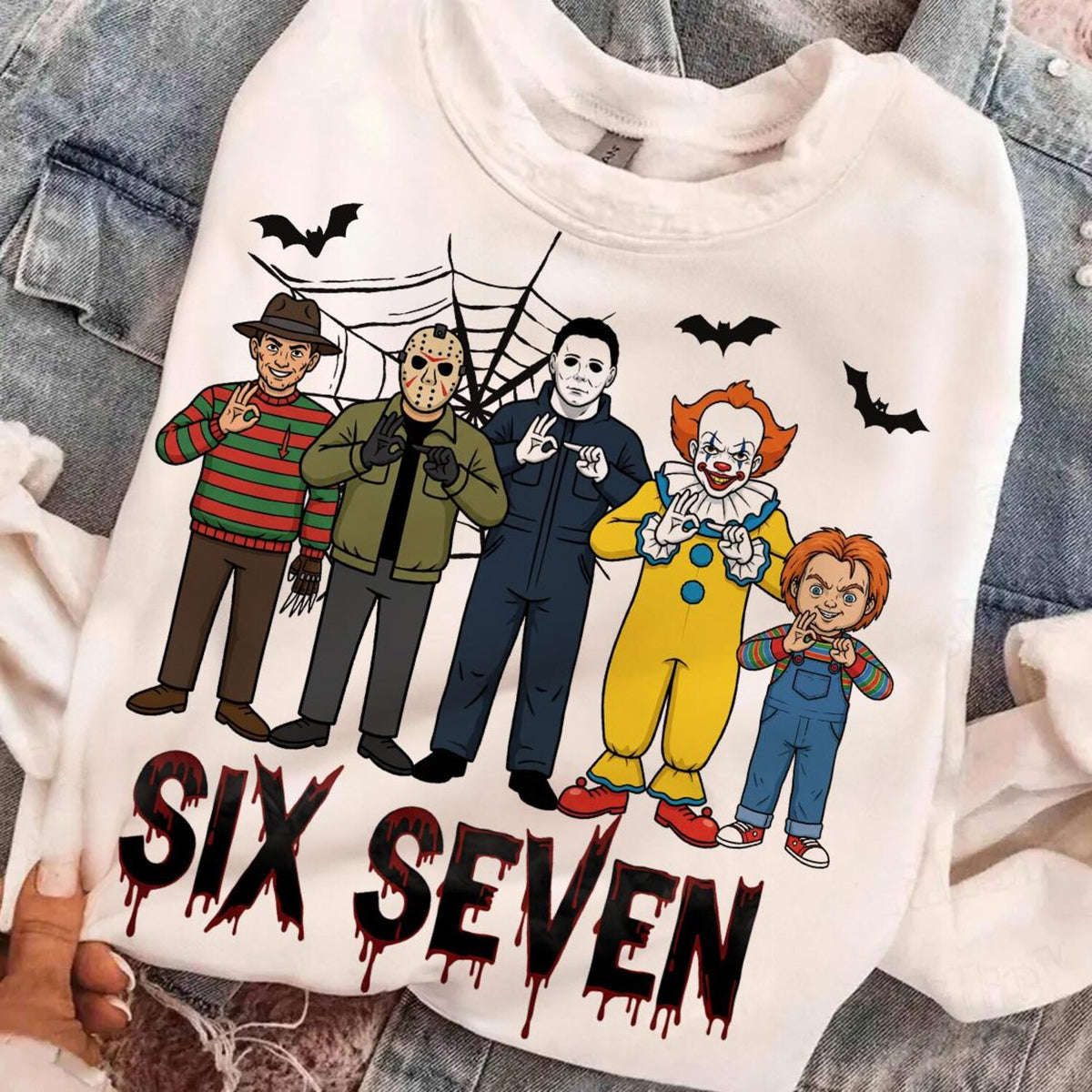 Funny 67 Halloween Png Six Seven Shirt, 6 7 Movie Killers Png, Six Seven Meme Pumpkin Png, Spooky Season Png, 67 Trend Social Media