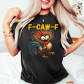 Funny Rooster Meme Shirt, F-Caw-F Sassy Raven Crow Gift, Black Moonlit Tee