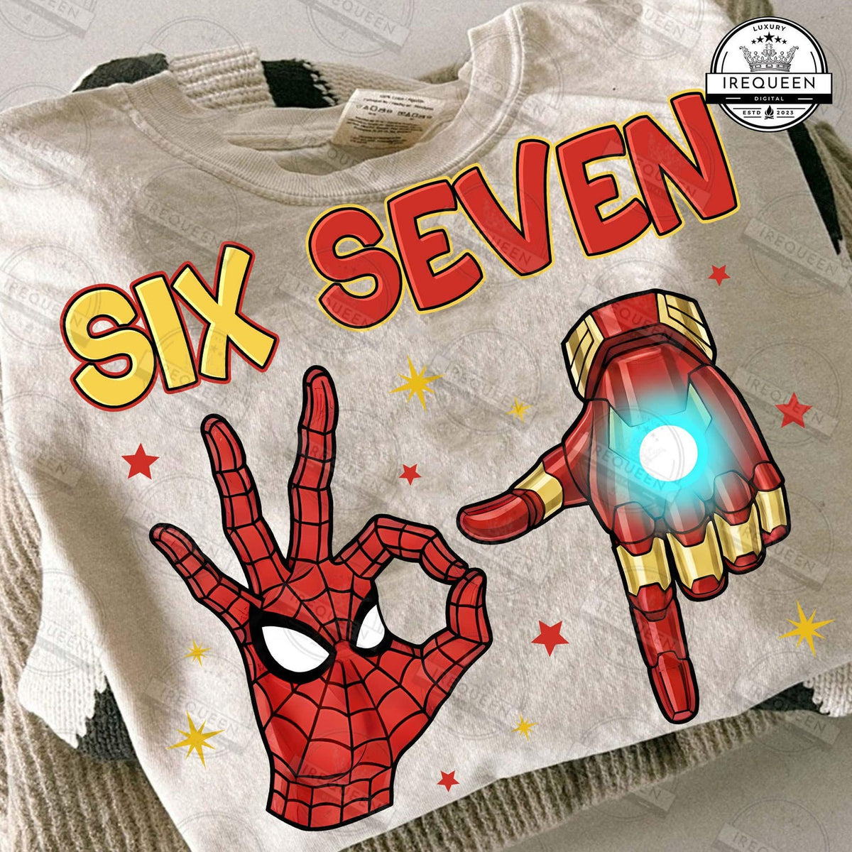 Funny Six Seven Meme Superhero T-Shirt: Viral Humor Graphic Tee, Trending Social Media Gift