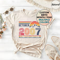 2007 18th Birthday Retro T-Shirt: Vintage Gift Hoodie, Milestone Celebration Tee for Him/Her