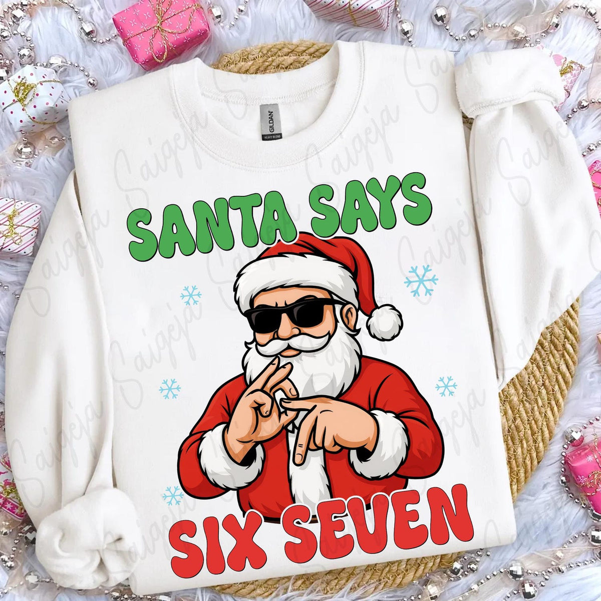 Santa Six Seven Christmas PNG, Six Seven Png, 6 7 Christmas Png, Viral Phrase Meme Png, Viral TikTok Png, Funny Saying Png, 67 Shirt