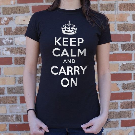 Keep Calm And Carry On T Shirt Clean Design