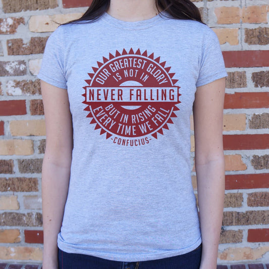 Never Falling Confucius T Shirt US Trend
