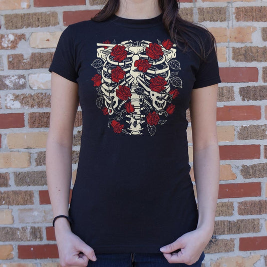 Ribcage Roses 6dollarshirts T Shirt US Trend