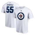 Men's Winnipeg Jets Mark Scheifele White Authentic Name Number T Shirt Hockey | Trendy Graphic Tee | Casual Unisex T-shirt