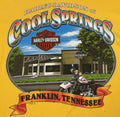 Harley Davidson Cool Springs Yellow S/s Shirt Medium Hanes Beefy Y2k Vintage